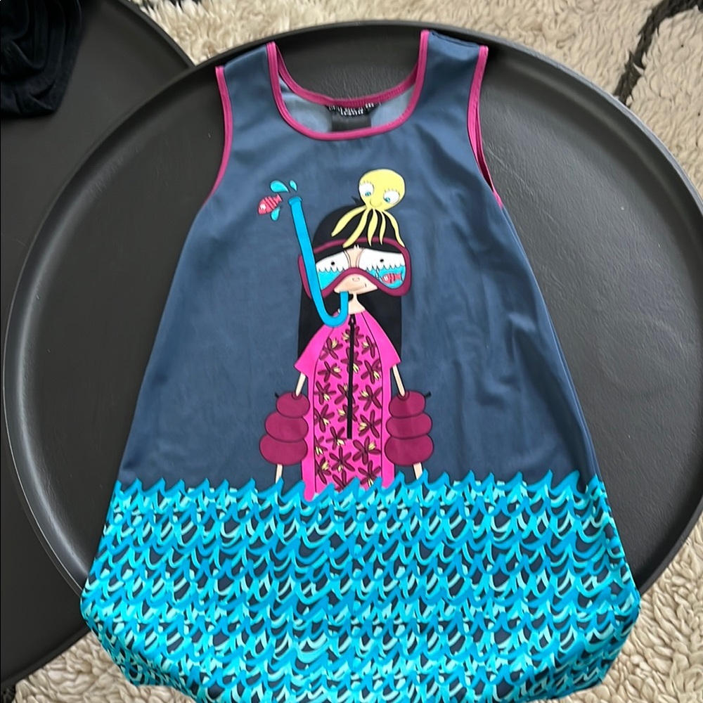 Little Marc Jacobs Blue and Pink Nightgown with Ruffled Design
